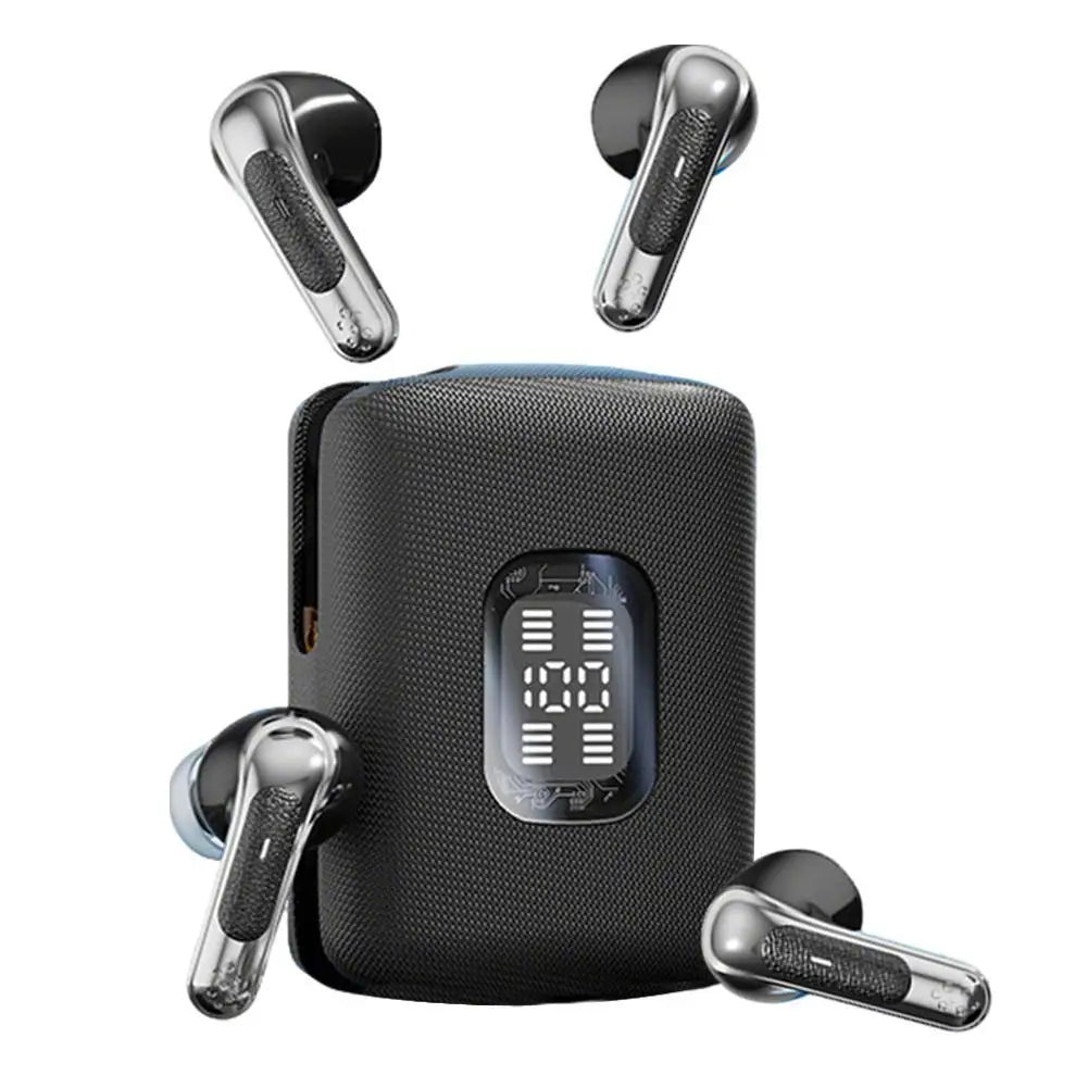 GRWIBEOU 2-Pair Bluetooth Earbuds | Dual Case, ANC & Display