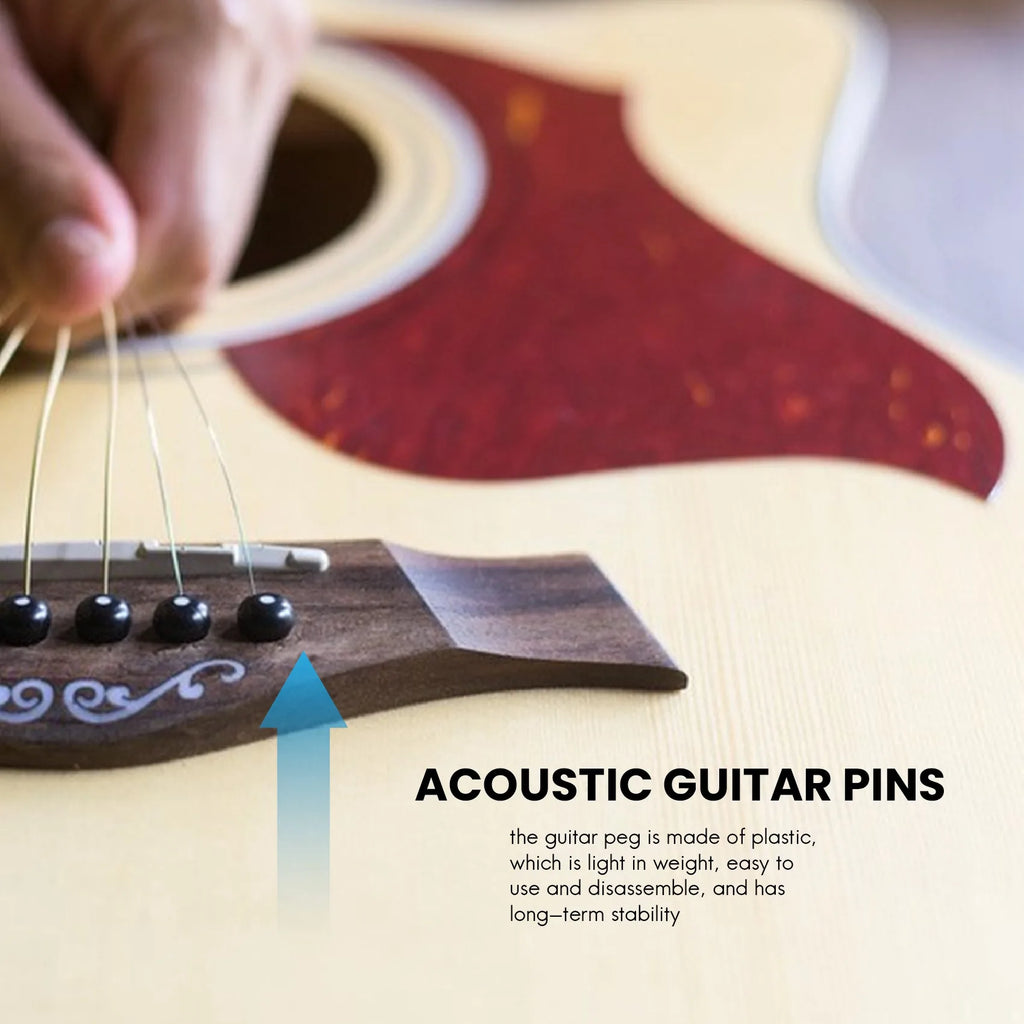 36 Pieces Acoustic Guitar Bridge Pins Pegs in White and Black with 1 Piece Bridge Pin Puller Remover in Guitar Oasis Select
