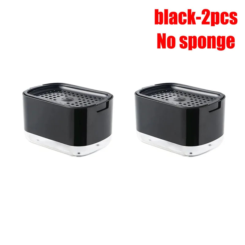 Dishwashing Liquid Dispensers Kitchen Soap Dispensers Dish Soap Dispenser Kitchen Detergent Large Capacity Sink Automatic Home Oasis Select black-A-2pcs