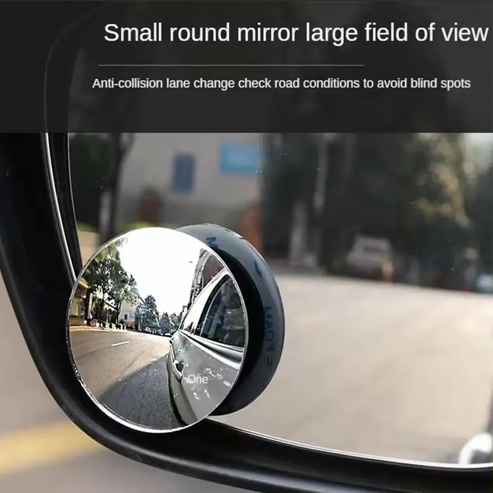 2Pc Car Blind Spot Rear View Mirror Wide Angle 360 Degree Adjustable Safety Driving Car Reverse Auxiliary Rearview Convex Mirror Oasis Select