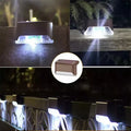 Solar Deck Lights Outdoor Step Lights Waterproof Led Solar Lamp for Railing Stairs Step Fence Yard Patio and Pathway Oasis Select Brown Shell-White 12Pcs