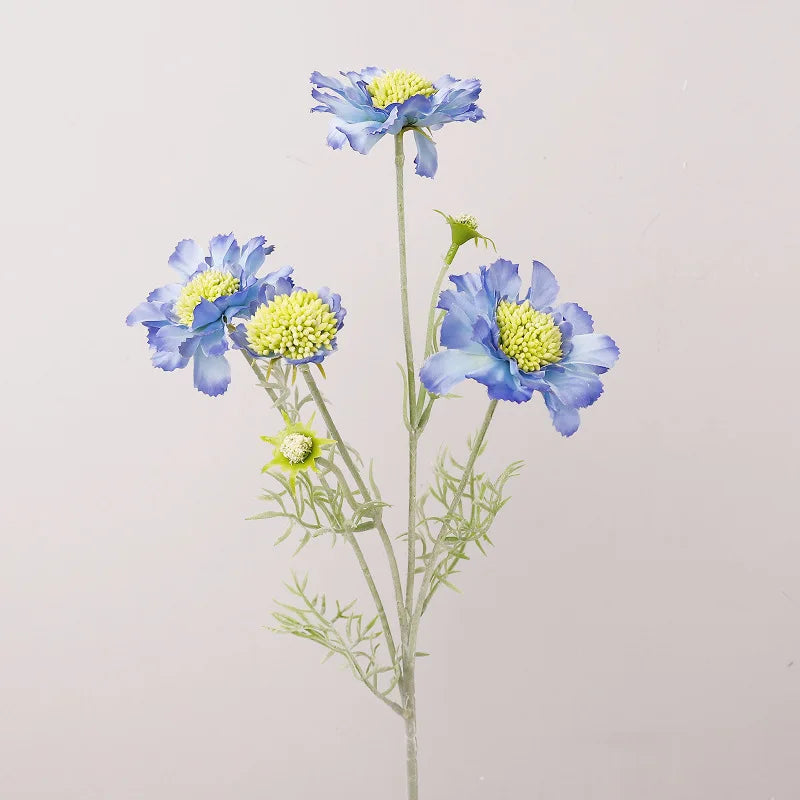 Simulation Wheel Peak Chrysanthemum Silk Imitation Persian Chrysanthemum Artificial Chrysanthemum Vivid For Mantelpiece Living Oasis Select Blue