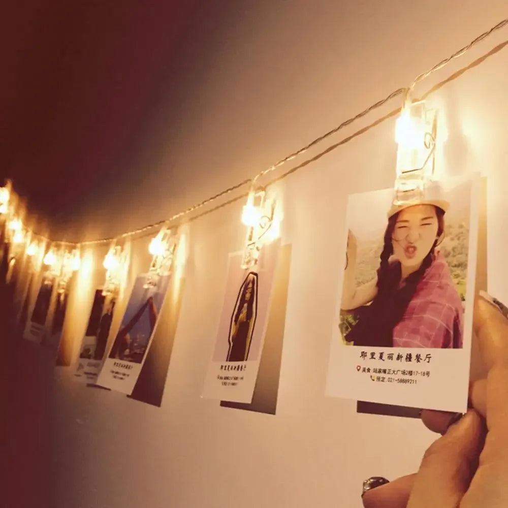 LED Photo Clip String Lights – Wall Decor & Room Ambiance