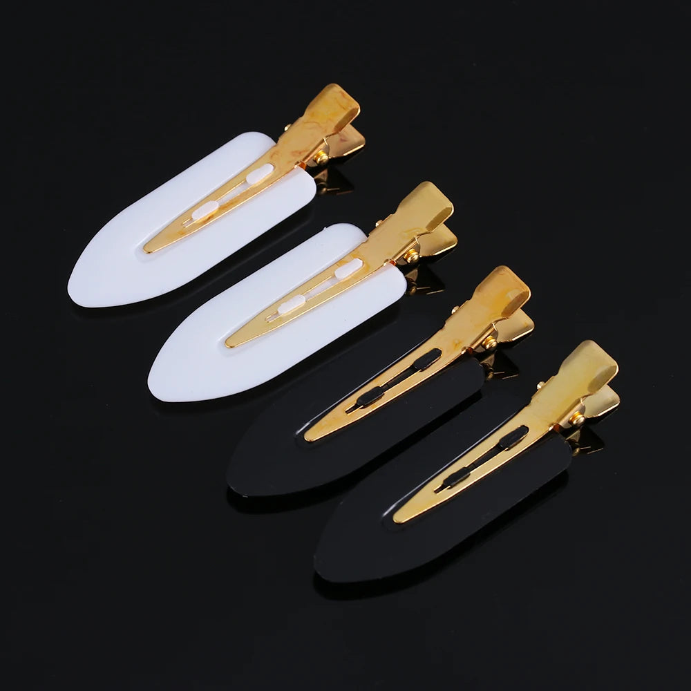 4 Pcs Seamless No Crease Barrettes Makeup Clip No Bend Hair Clip Professional Salon Styling Fixed hairpin Woman Man Hairdressing Oasis Select