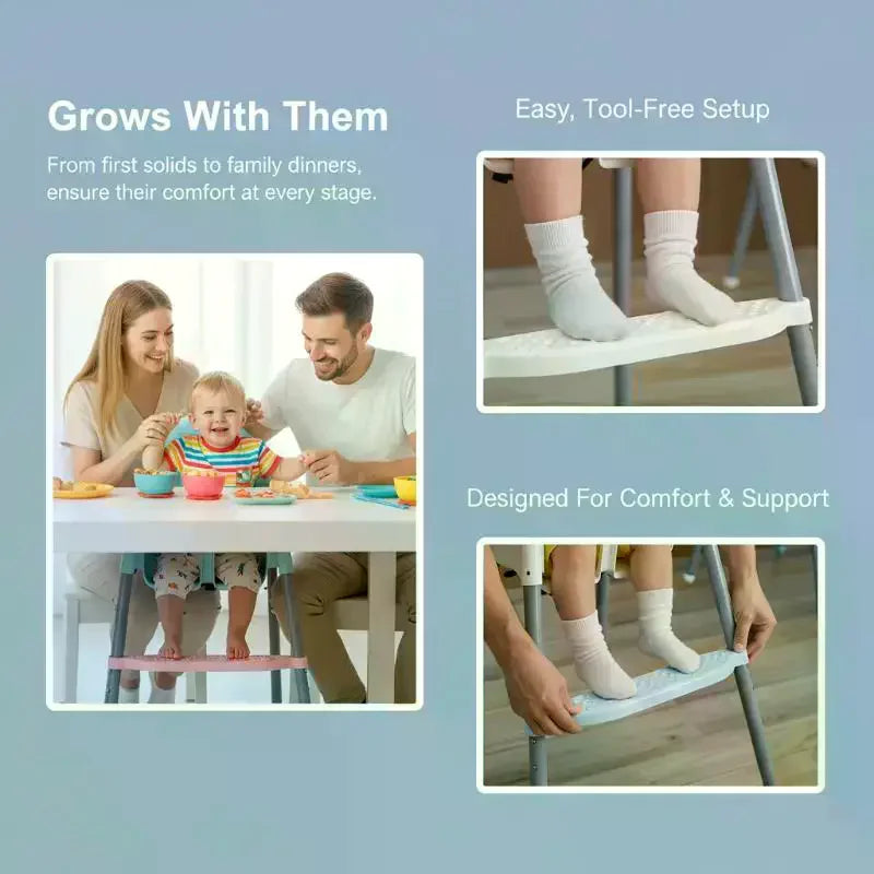 High Chair Foot Rest Non-Slip Adjustable Height Support Accessories Foot Rest For Chair For Home Baby Eating Chiar Oasis Select