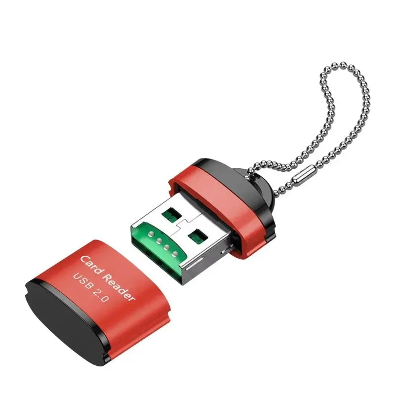 1/2/3pcs Mini High Speed USB 2.0 Card Reader SD Memory Card Adapter For PC Computer Laptop Notebook Car Micro SD Card Reader Oasis Select 1pcs Red
