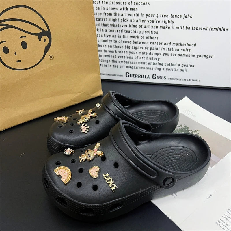 Fashionable shoe accessory set, made of metal, with a shoe chain clasp, removable, suitable for sandals and flip-flops. Oasis Select