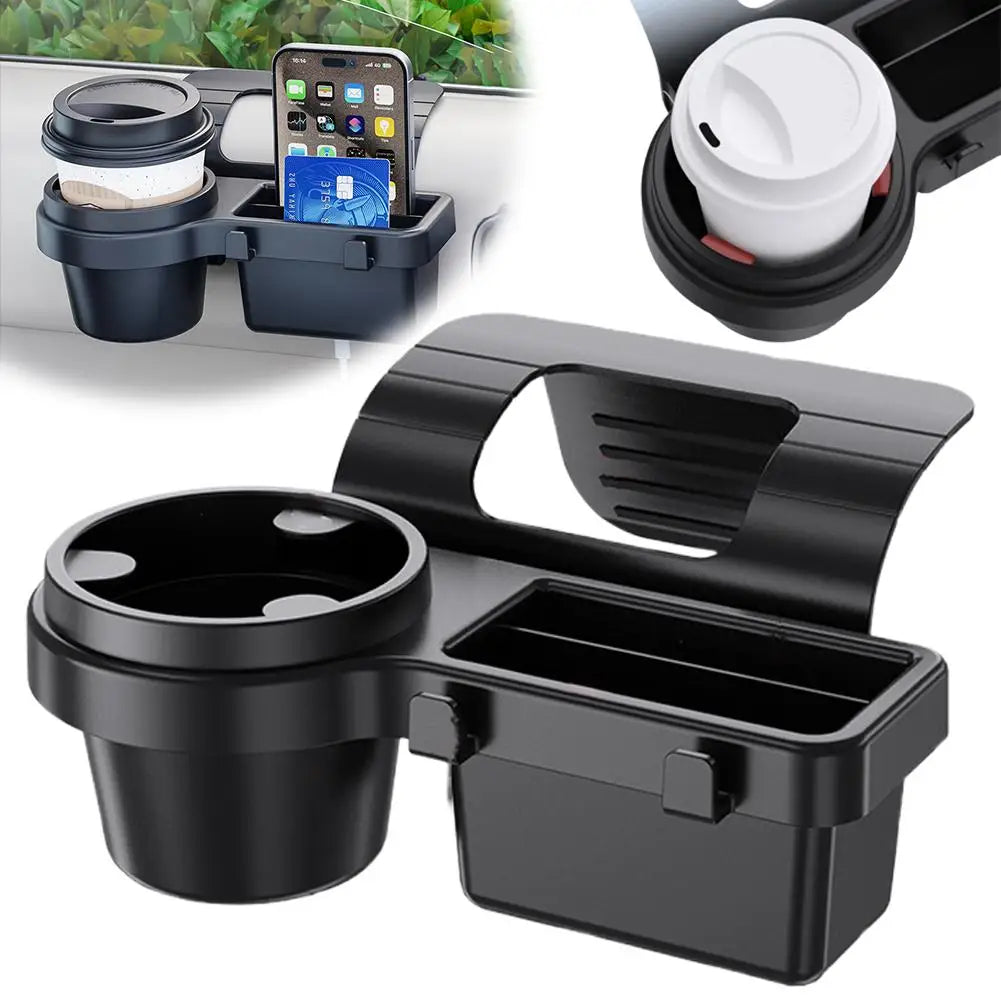 Car Cup Holder Expander & Phone Holder – ABS Storage Rack