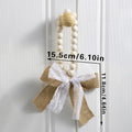 Bow Creative Linen Wood Bead String Pendant Valentine's Day Home Homestay Wall Decoration Oasis Select Ms9771