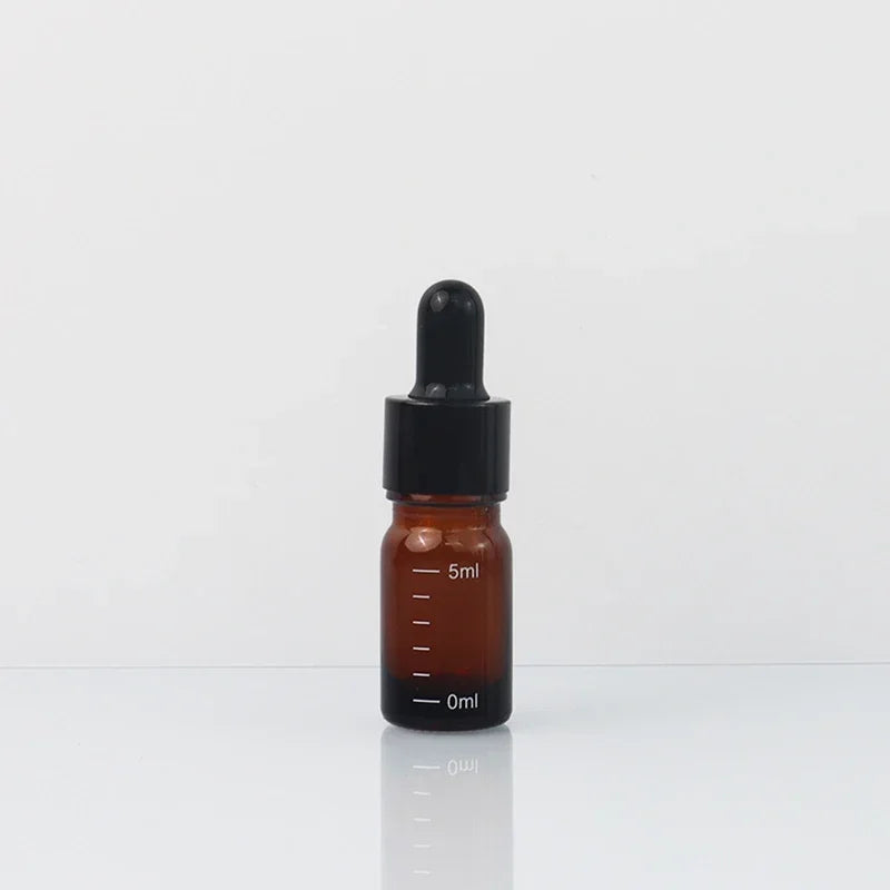 5ml-100ml Dropper Bottles With Scale Reagent Eye Drop Amber Glass Aromatherapy Liquid Pipette Bottle Refillable Bottles Travel Oasis Select 5ml