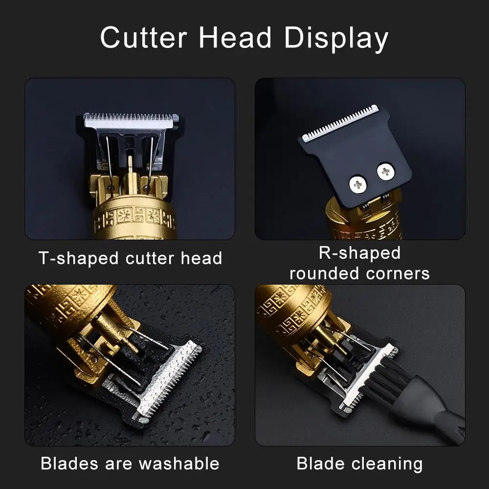 Vintage T9 Electric Hair Cutting Machinefor Men Dragon Buddha Hair Clipper Professional Men Shaver Rechargeable Barber Trimmer Oasis Select