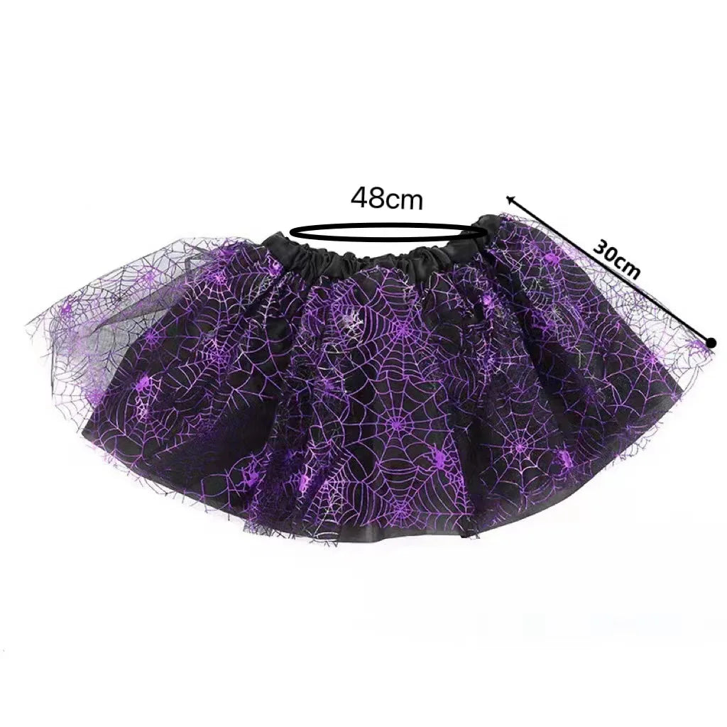 Halloween Spider Bat Wings Photo Props Women's Short Skirts Party Decorations Performance Cosplay Costume Sets Oasis Select