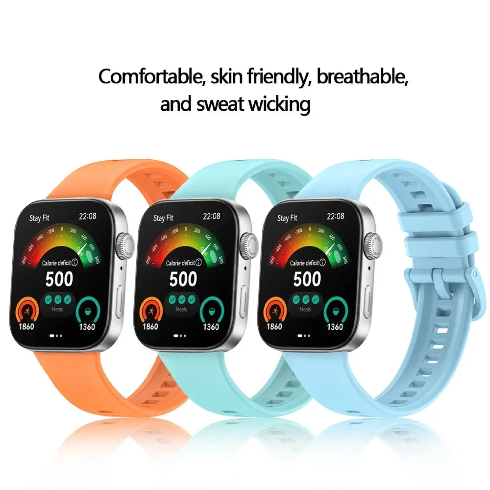 Silicone Strap for Huawei Watch Fit 4 / Fit 3 Colorful Buckle Smartwatch Band Oasis Select