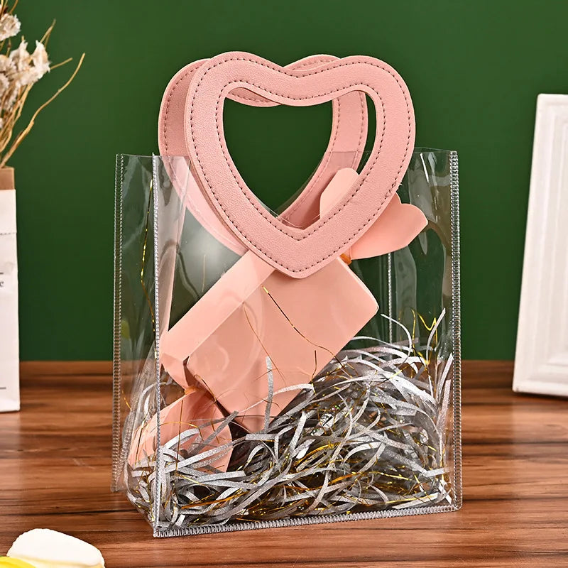 6/12/24 gift bags, high-end heart-shaped handle bag holiday tote bags for parties, New Year weddings Valentine's Day, Christmas Oasis Select