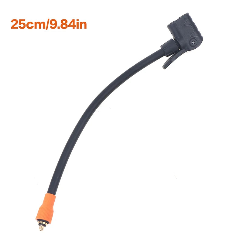 M6 Thread Locking Air Chuck With Air Tube, Standard Tire Valve Fine Thread, Suitable For M6 Thread Integrated Air Pump Oasis Select 25cm