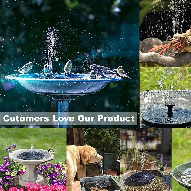 Solar Fountain Pump Energy-saving Plants Watering Kit Colorful Solar Fountain Solar Panel Bird Bath Fountain Outdoor Garden Pool Oasis Select