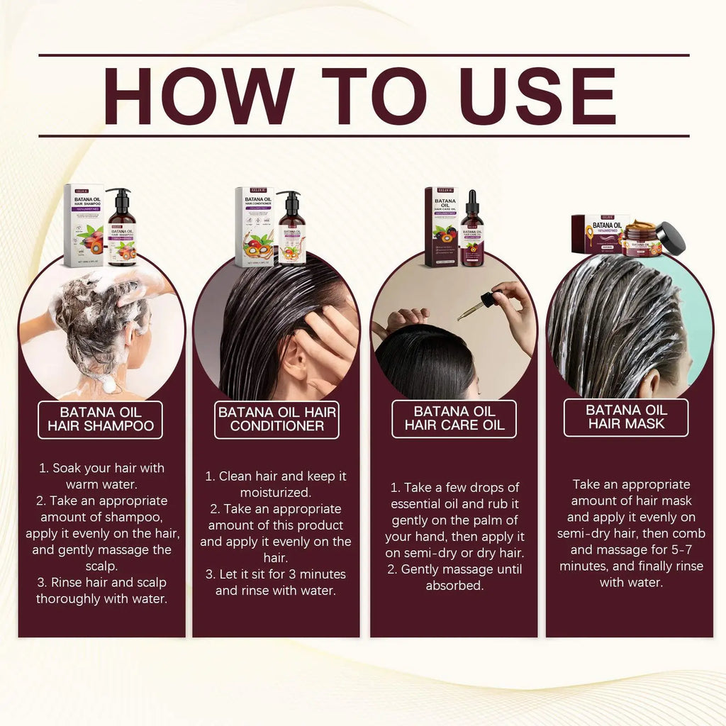 Keratin & Batana Oil Hair Care Kit – Deep Repair & Moisture Hair Treatment Kit Oasis Select