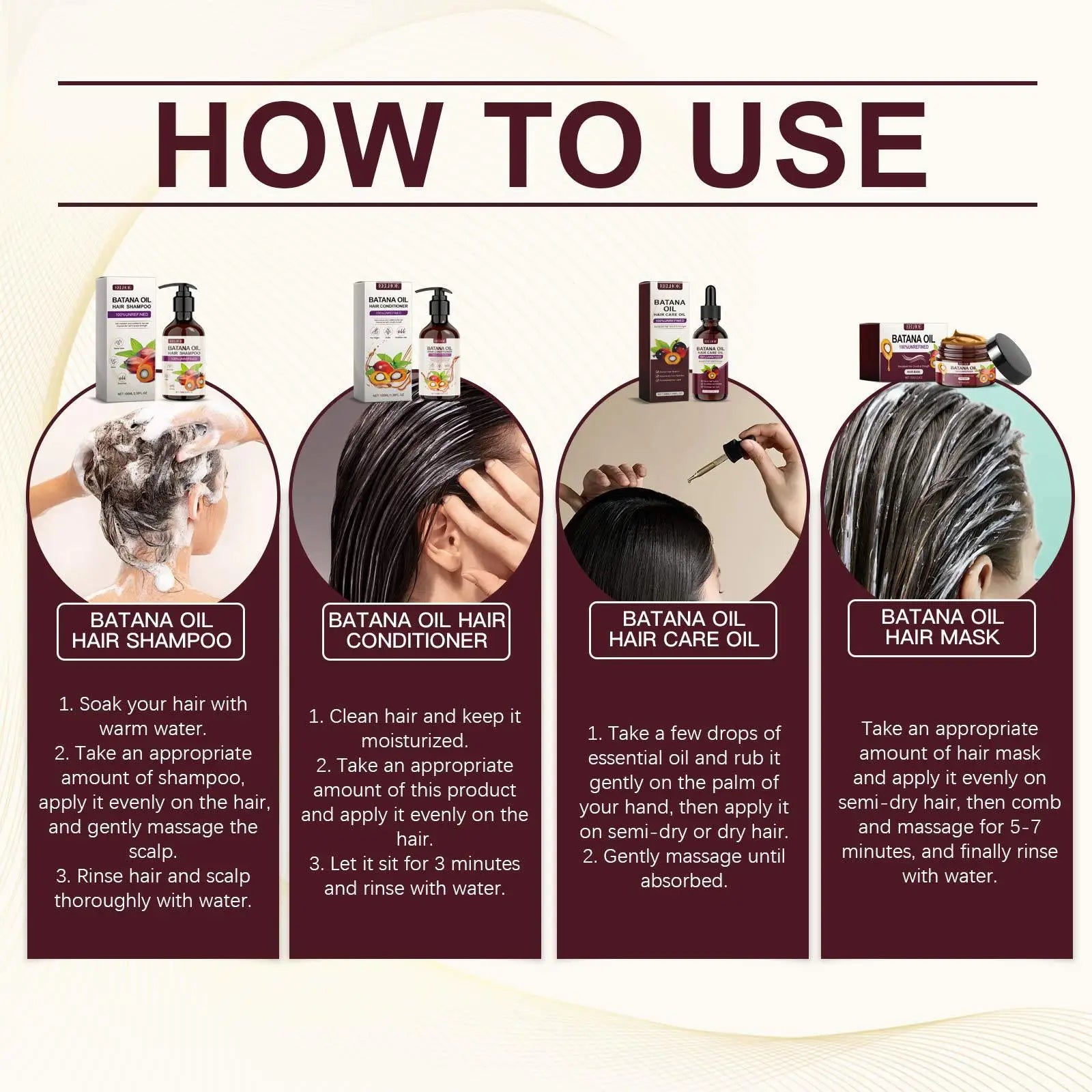 Keratin & Batana Oil Hair Care Kit – Deep Repair & Moisture Hair Treatment Kit Oasis Select