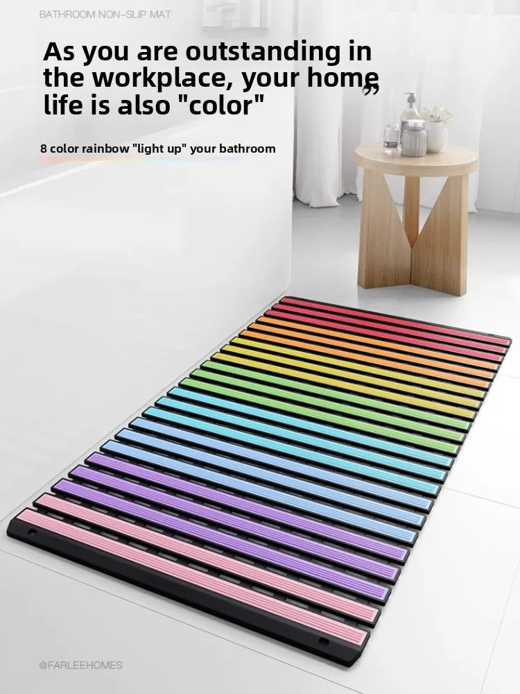 Bathroom Anti-slip Mat Shower Anti-fall Mat Bathroom Toilet Bathroom Dopamine Waterproof Floor Mat Oasis Select