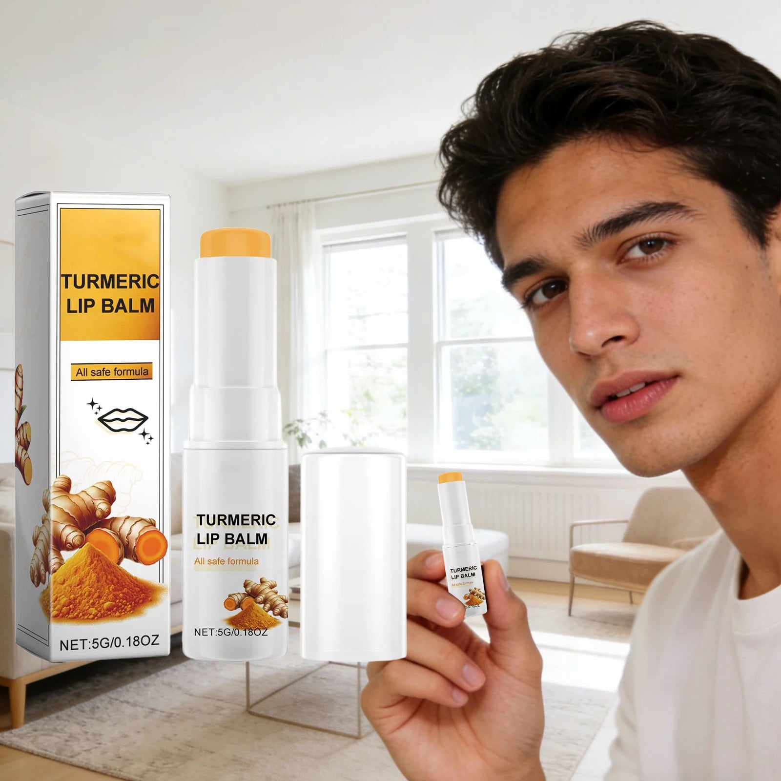 Collagen & Turmeric Lip Balm – Hydrating & Plumping 5g Lip Balm Oasis Select