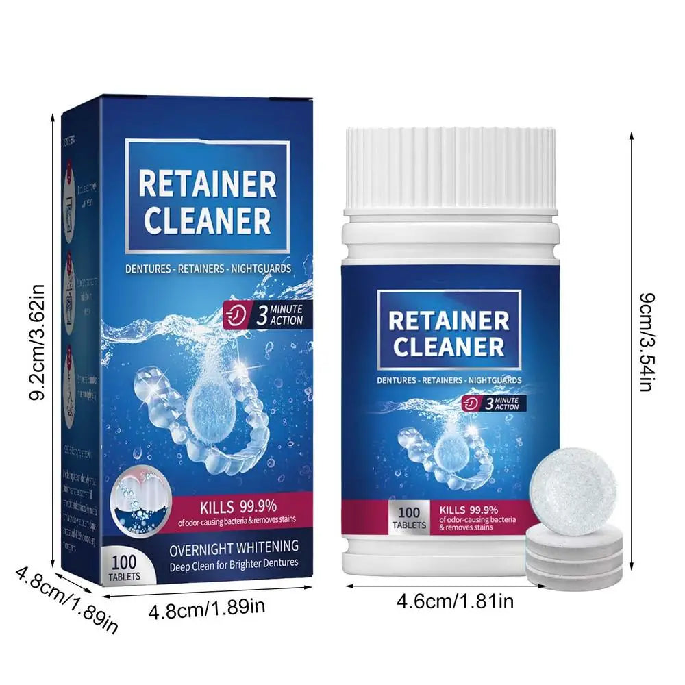 Denture Cleansing Tablet 100 Tablets Cleanser Pills Whitening Remove Bad Odors Oral Cleaning Care Fresh Breath Cleaning Stains Oasis Select 100 tablets China Mainland