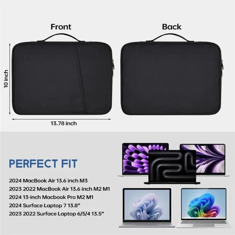 Laptop Sleeve Case Waterproof Shockproof Handle Bag for Macbook Air 11 12 13 13.6 Inch M4 M3 M2 Chip Mac Book Cover Accessories Oasis Select