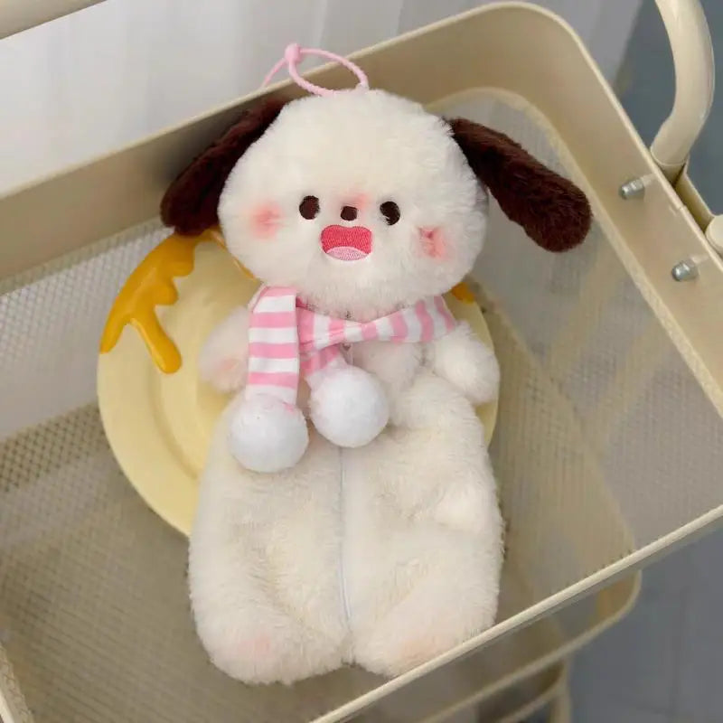 Cute Cartoon Plush Western Highland Dog Pencil Case Kawaii Plush Animal Doll Bag Multifunctional Large Capacity Stationery Bag Oasis Select A2