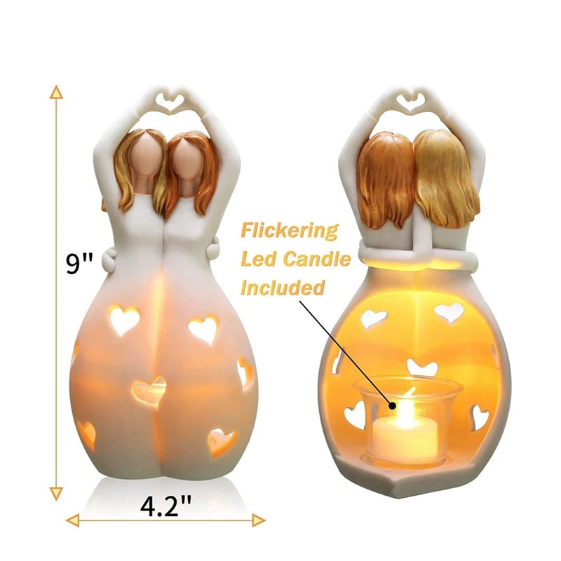 Gifts For Friend, Women- Candle Holder Warm LED Candle, Birthday Warm Gifts For Her, Mom, Best Friend, Female Friendship Oasis Select