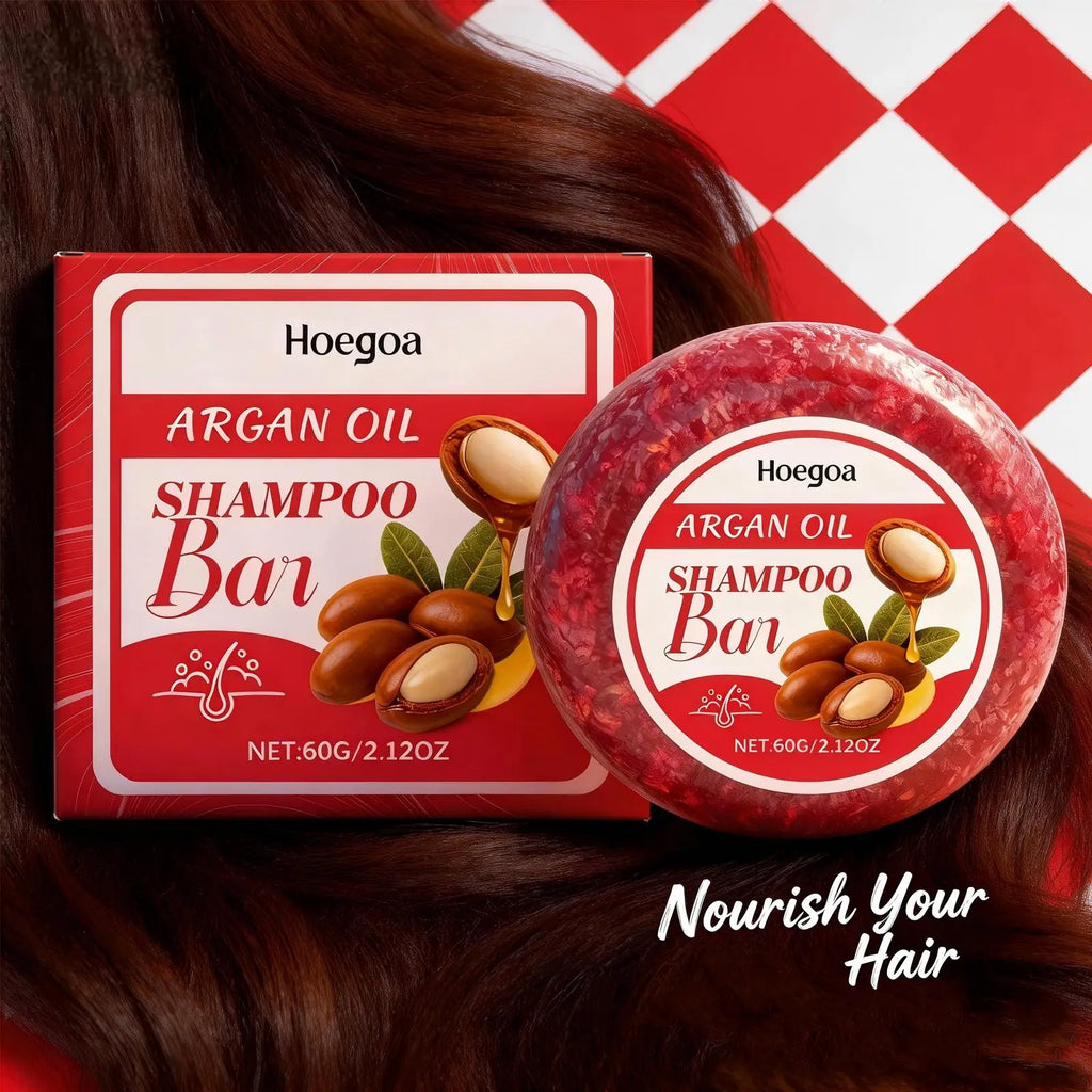 Argan Oil Shampoo Bar Gently Clean the Scalp Anti Hair Loss Oil Control Refreshing Strengthen Hair Roots Reduce Hair Split Ends Oasis Select
