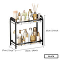 Kitchen seasoning rack Countertop seasoning storage multi-layer bathroom storage rack Oasis Select black 2-tier