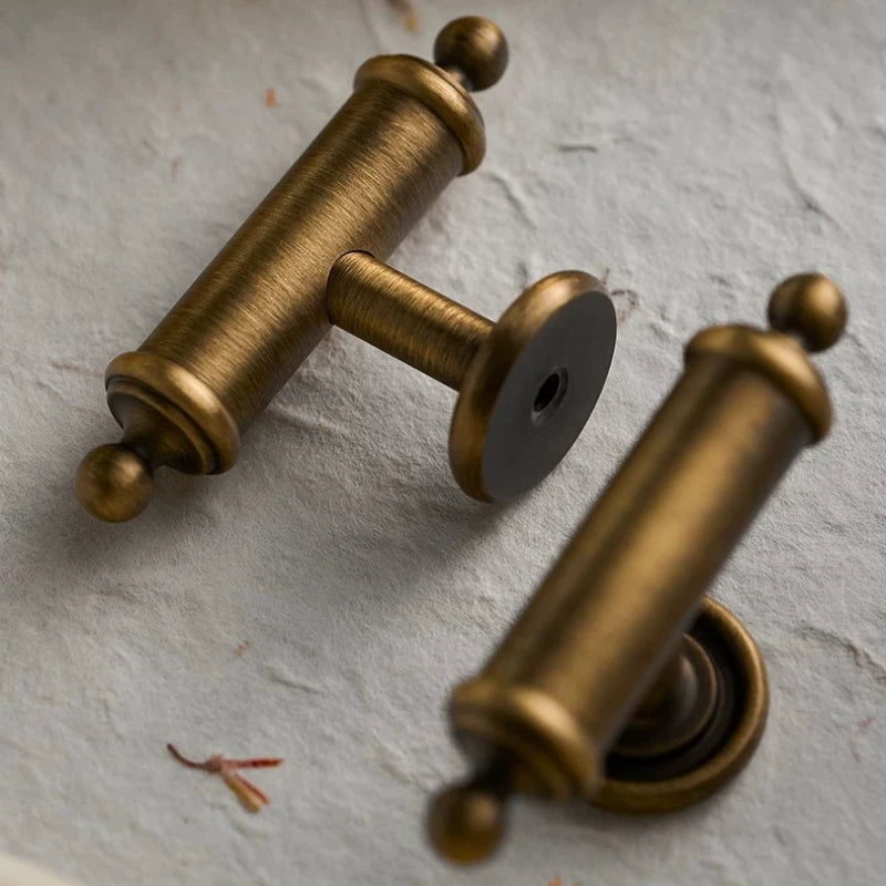 French Antique Bronze Brass Cabinet Wardrobe Door Cabinet Drawer Cabinet Furniture Retro Door Handle Household Handle Oasis Select