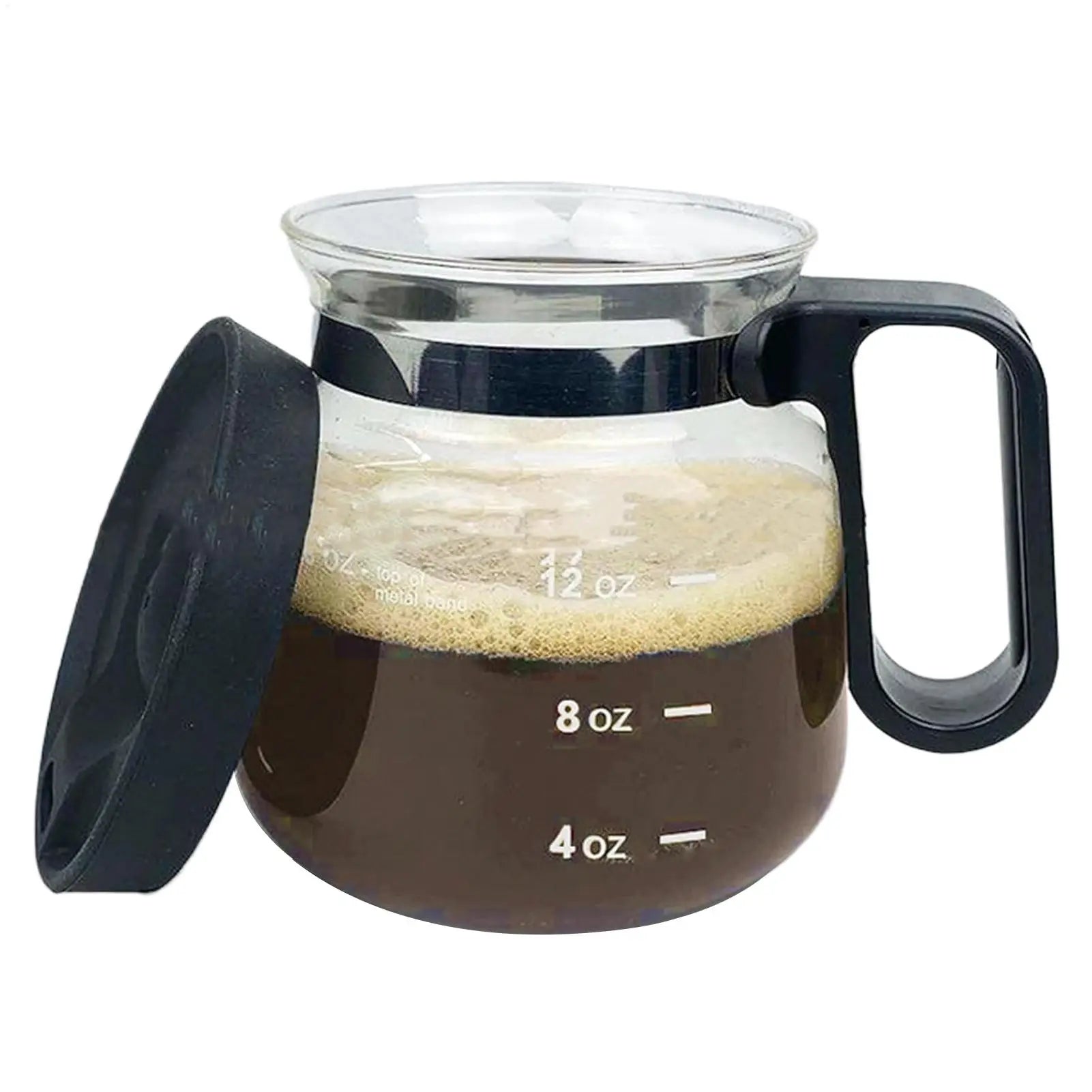 Clear Coffee Mug 16oz Glass Coffee Mug Tea Cup Pot Drinking Cups with Lid for Hot Cold Beverage Milk Latte Cappuccino Water Oasis Select