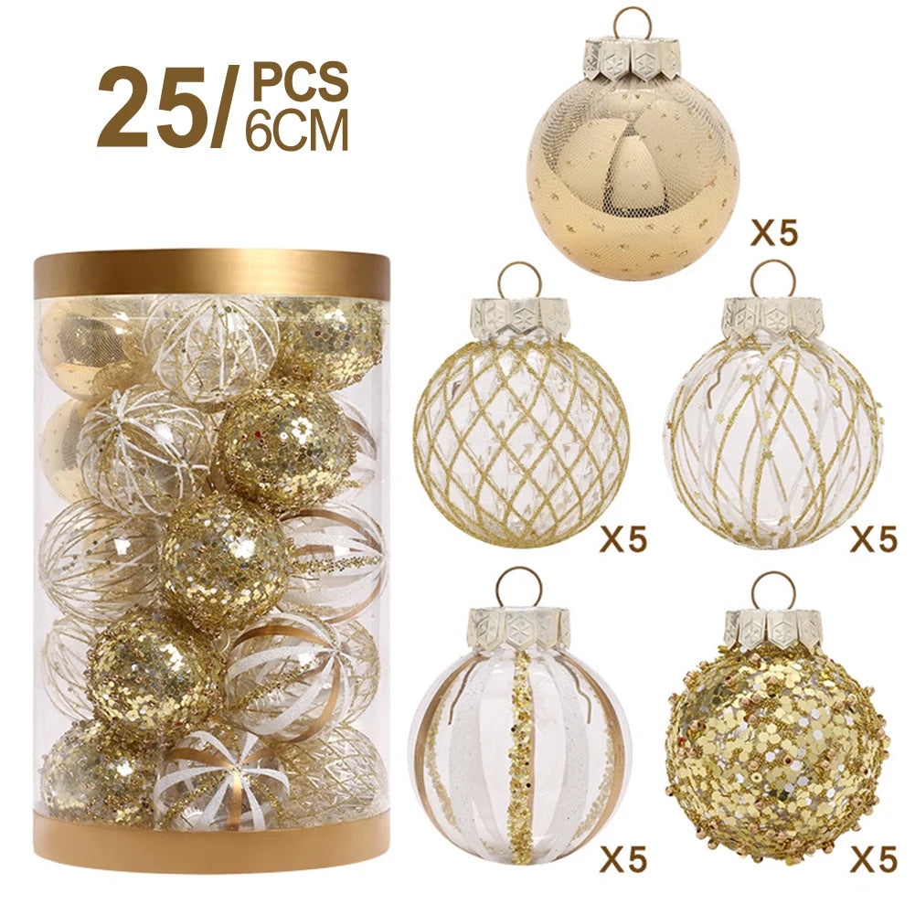 Pendant Christmas Ball Outdoor Indoor Living Room Festive Atmosphere For Holiday Wedding Ornaments Tree High Quality Oasis Select White Gold China Mainland