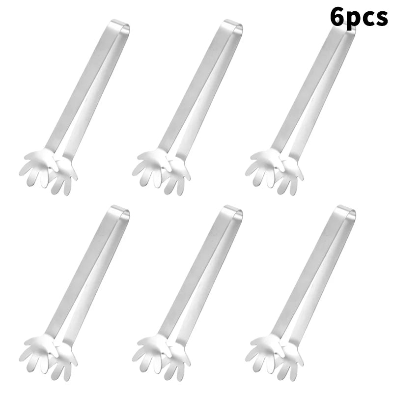 Heart Shaped Mini Tongs – Stainless Steel Food Serving Clamps