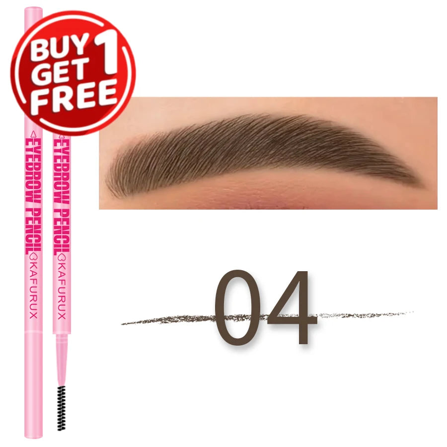 KAFURUX 6-Color Ultra-Fine Waterproof Eyebrow Pencil & Brush