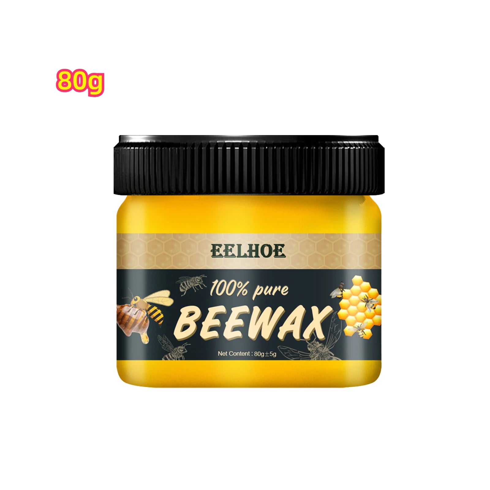 Natural Beeswax Furniture Wood Products Brightening Care Waterproof Wear-resistant Wood Maintenance Wax Anti-cracking Floor Wax Oasis Select 80g
