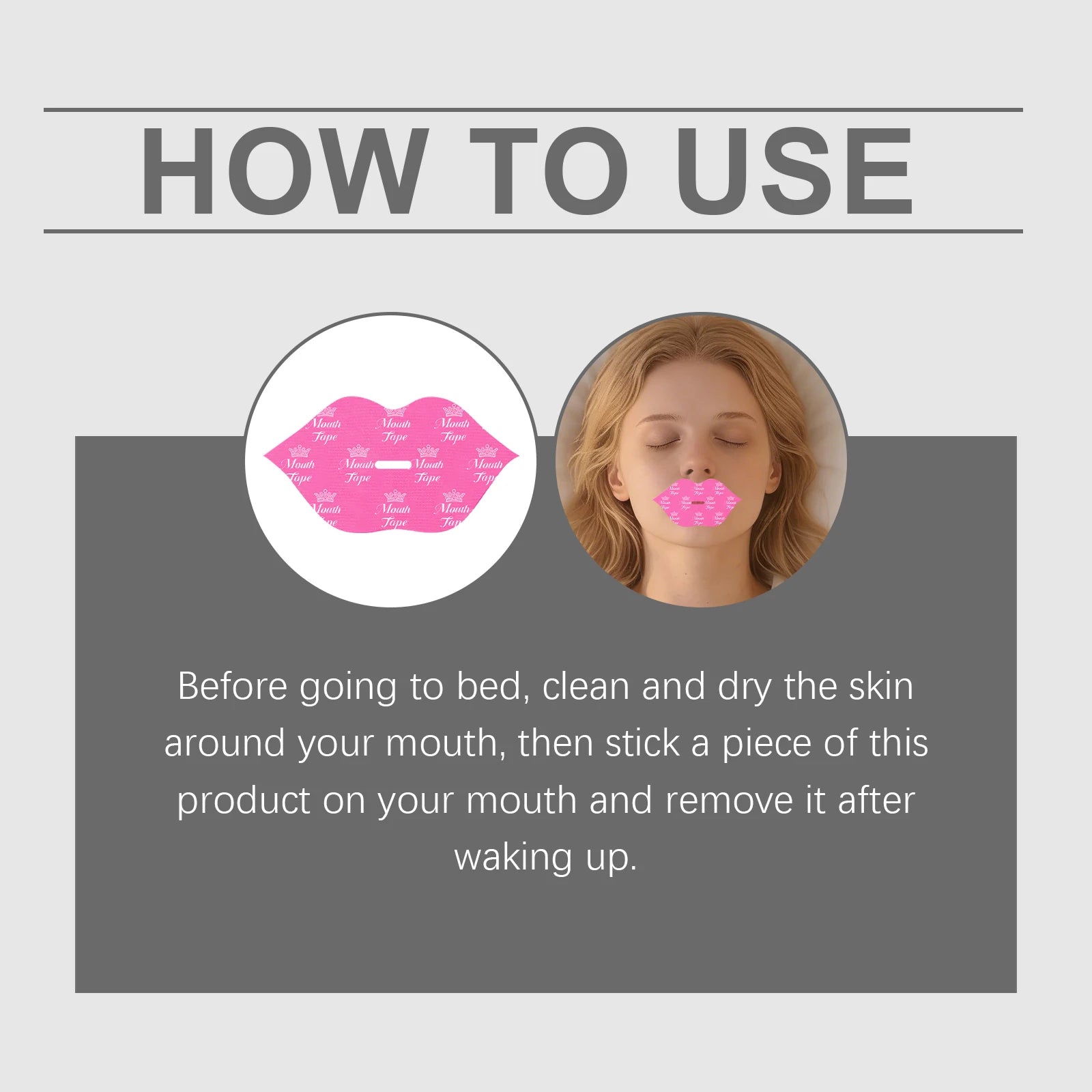 Mouth Tape Lip Care Sleeping Patch Hydrating Moisturizing Collagen Hyaluronic Acid Soft Breathable Lips Night Mask 30 Patches Oasis Select