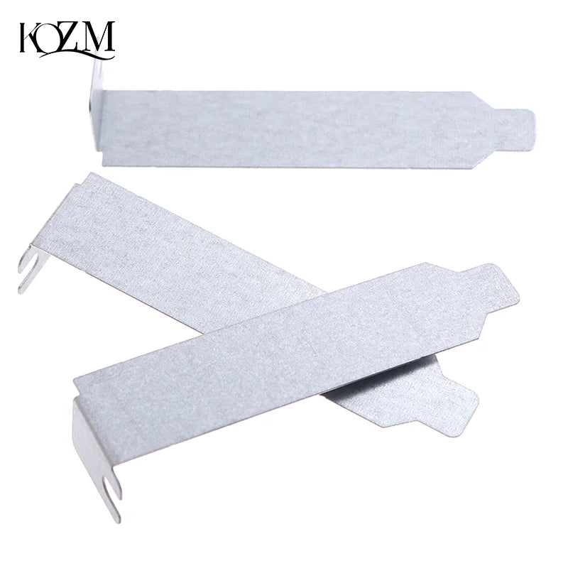 5-Pack PCI Slot Covers – Silver Metal PC Case Blanking Plates