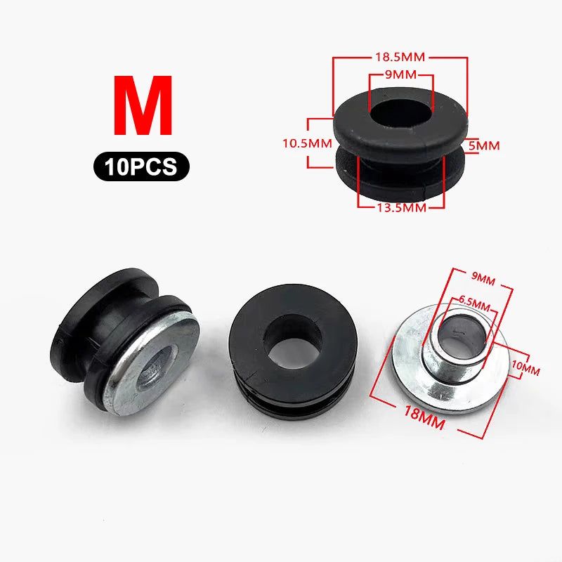 "Cushion Bolt Rubber Grommet Sets, DIY Pressure Reduction Motorcycle Accessories, 5 Kits" Oasis Select M