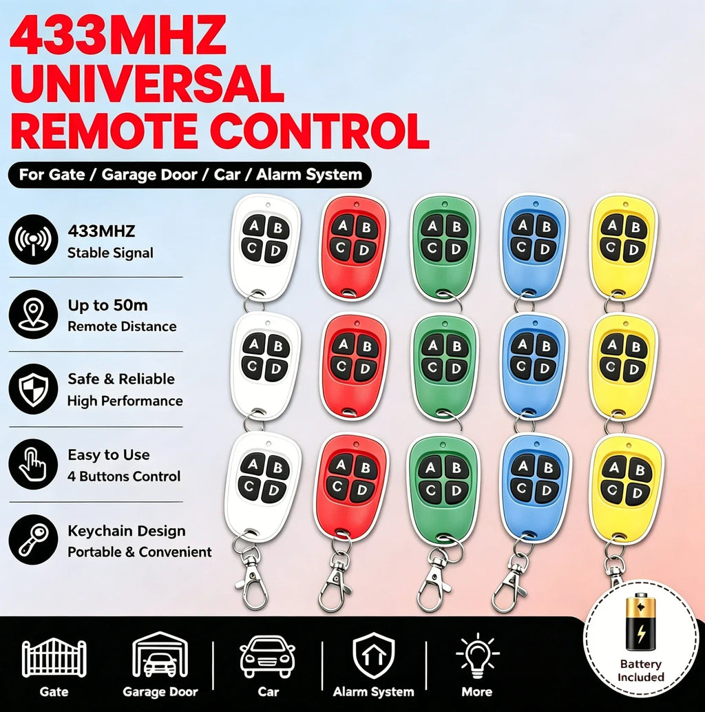 10pcs Remote Control 433mhz Car Key Garage Door Gate Opener Controller Duplicator Clone Cloning Code Oasis Select