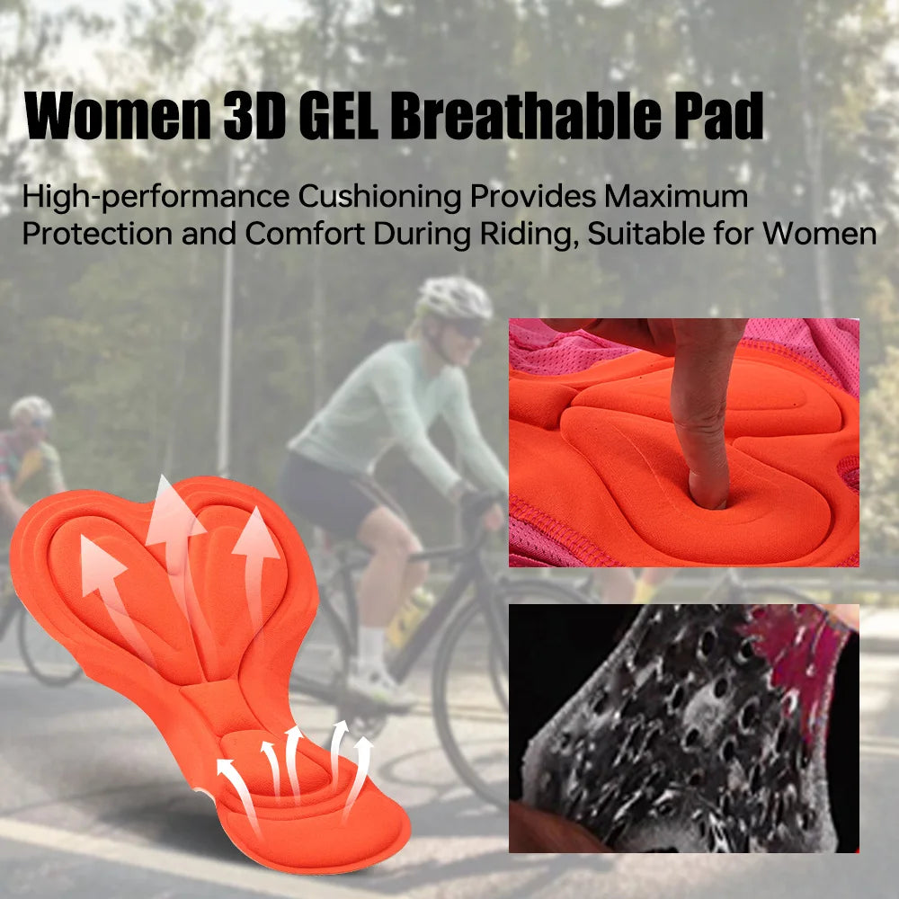 X-TIGER Cycling Underwear 3D Padded Shockproof Mountain MTB Bicycle Shorts Riding Bike Sport Underwear Tights Women Shorts Oasis Select