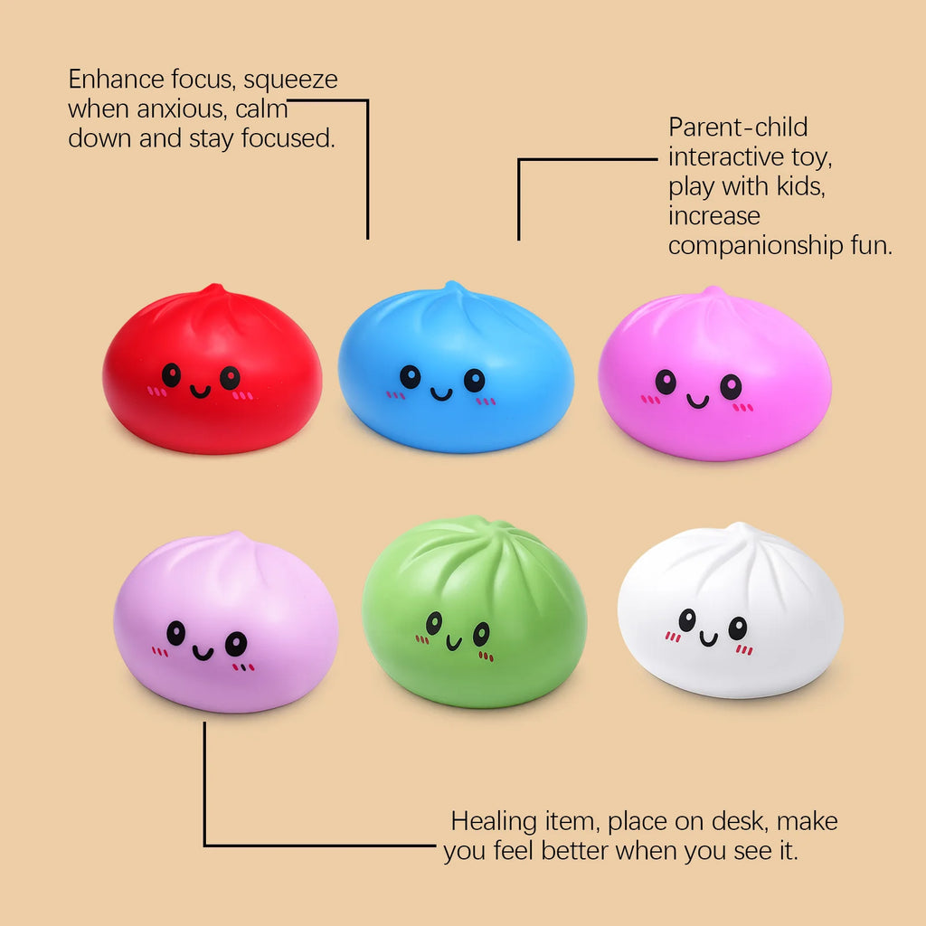 Dumpling Stress Ball – Squishy Sensory Toy for Kids & Adults Stress Relief Toy Oasis Select
