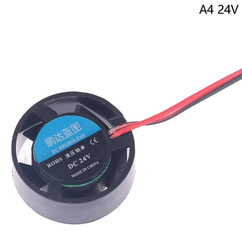 1Pc Notebook Micro Cooling Fan 25.5x10mm 5V 9V 12V 24V Round Mini For Led Lamps Computer Radiator Oasis Select 24V
