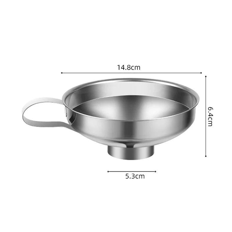 Stainless Steel Wide Mouth Funnel Canning Funnel Cup Jam Salad Dressing Hopper Filter For Jar Canned Filteroil Wine Water Spices Oasis Select Big