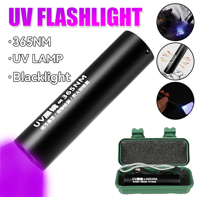365nm UV Flashlight – USB Rechargeable Ultraviolet Torch