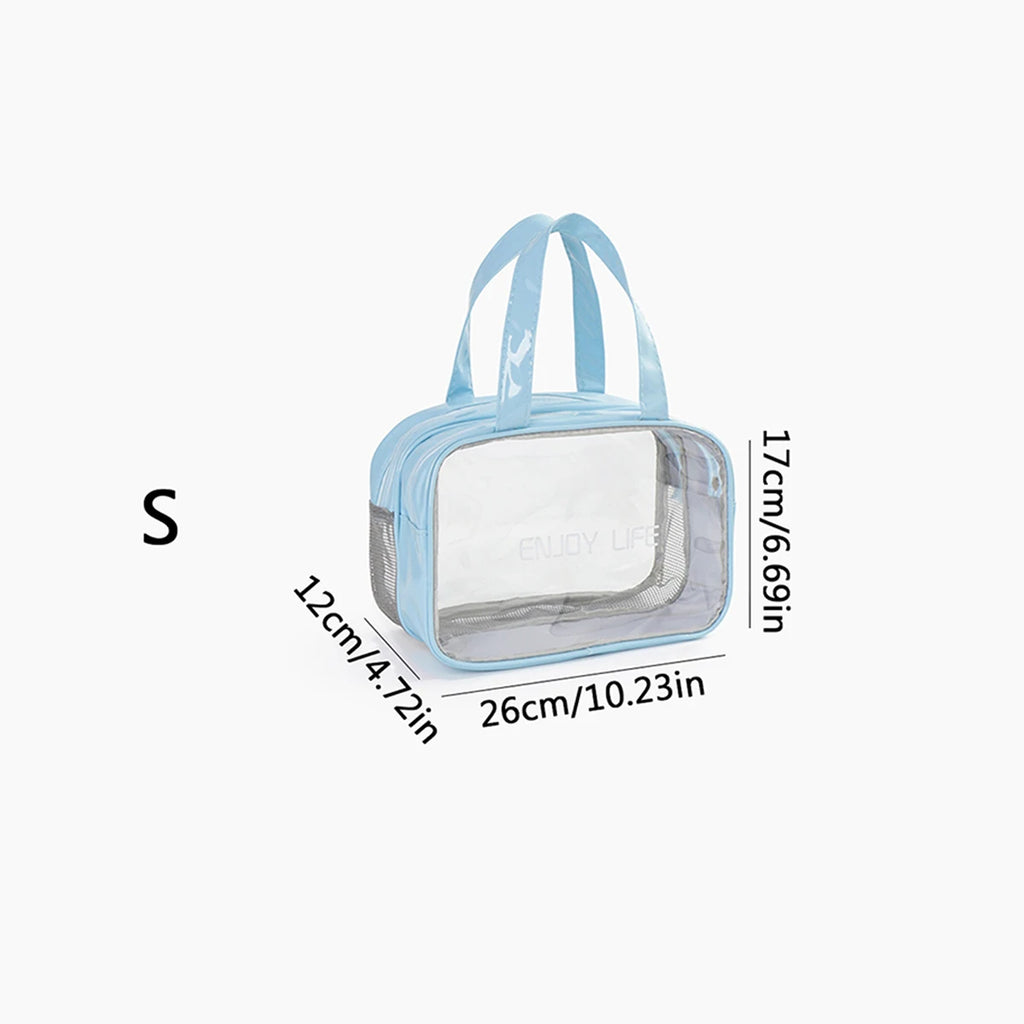 Double Layer Dry Wet Separation Makeup Bag With Large Capacity Waterproof Handheld Transparent Wash And Makeup Bag Oasis Select S 1