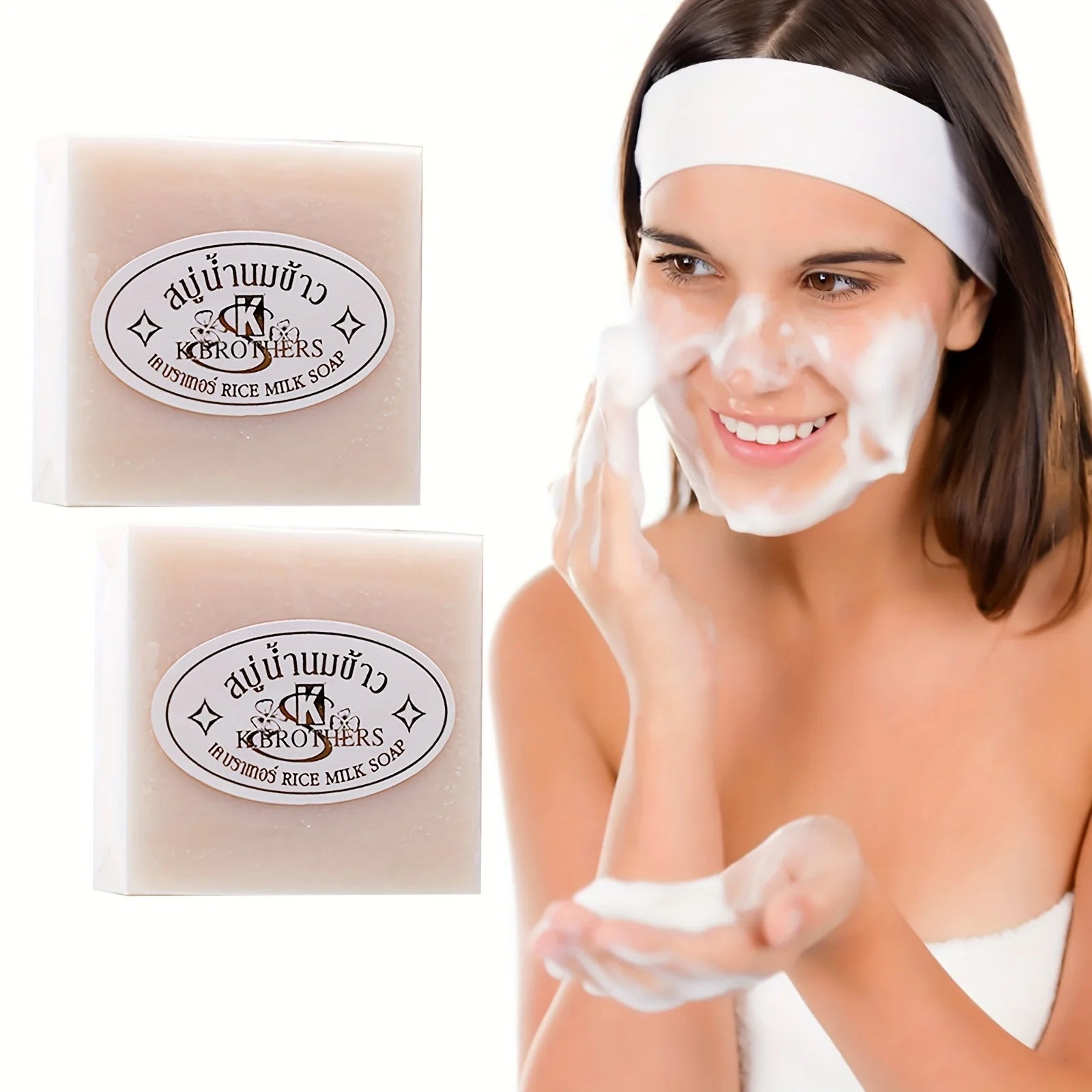Milk & Rice Essential Oil Handmade Soap – Deep Cleansing 60g Handmade Soap Bar Oasis Select
