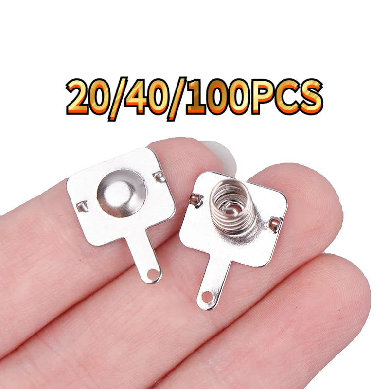 20/40/100PCS 18650 Battery Sheet Spring Contact Sheet Battery Box Positive And Negative Single Bipolar DIY Accessories Oasis Select