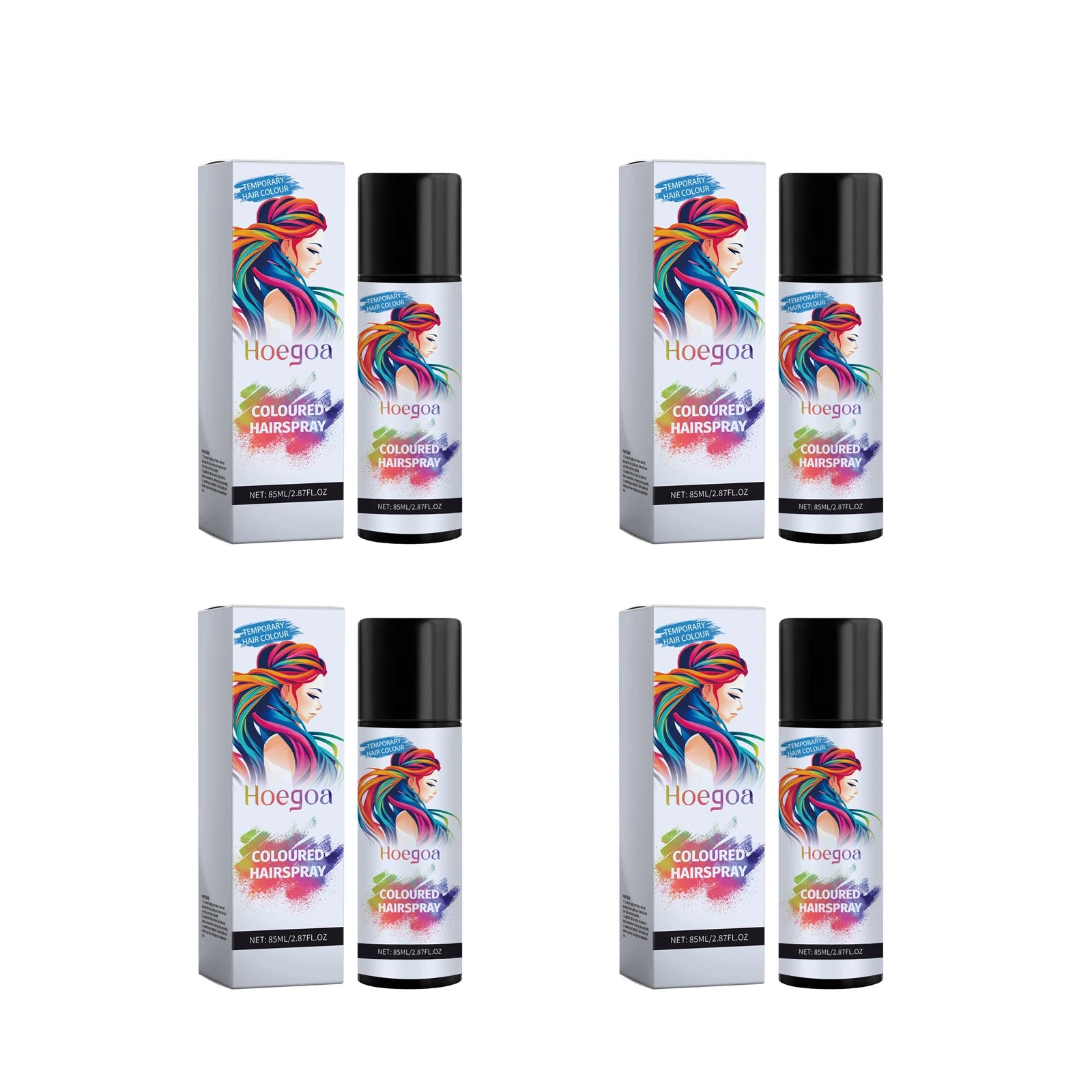 HOEGOA Temporary Black Hair Dye Spray – Cover Grey Hair Temporary Hair Spray Oasis Select 340ml boxed