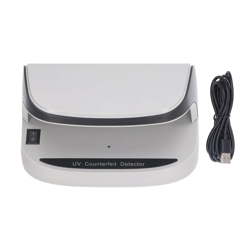 UV Money Detector UV Counterfeit Bill Money Detector Automatic On Off Currency Detector for Check Passport Credit Card DC5V 2A Oasis Select WHITE
